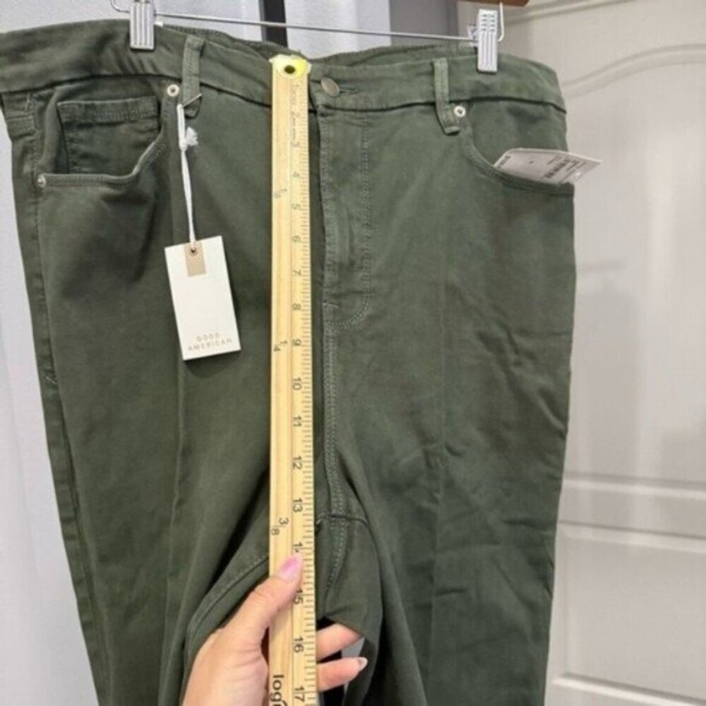 Good American Women's Size 18 Green Good Waist‎ Palazzo Wide Leg Pant Jeans - Picture 7 of 11